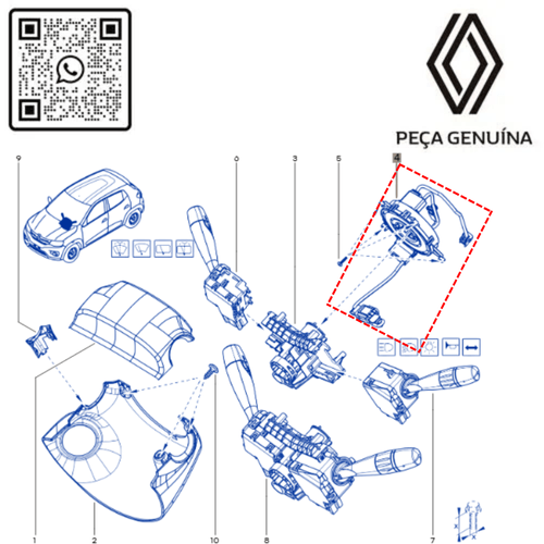 RN 41250R 255541250R CINTA CONTATOR ROTATIVO AIR BAG KWID 5